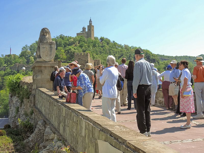 a tour group at Arbanassi