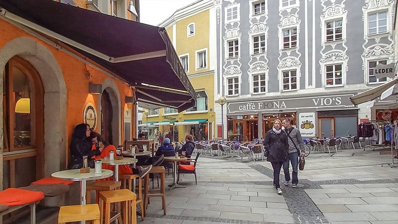 cafes in Passau - one of the places to visit in Bavaria