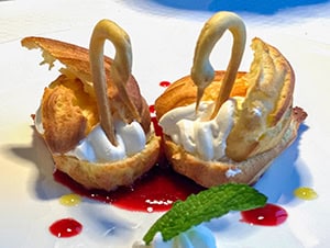 pastries that look like swans