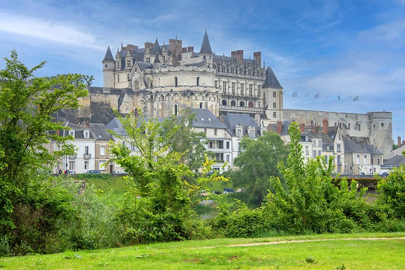 a chateau on a hill in the Loire Valley