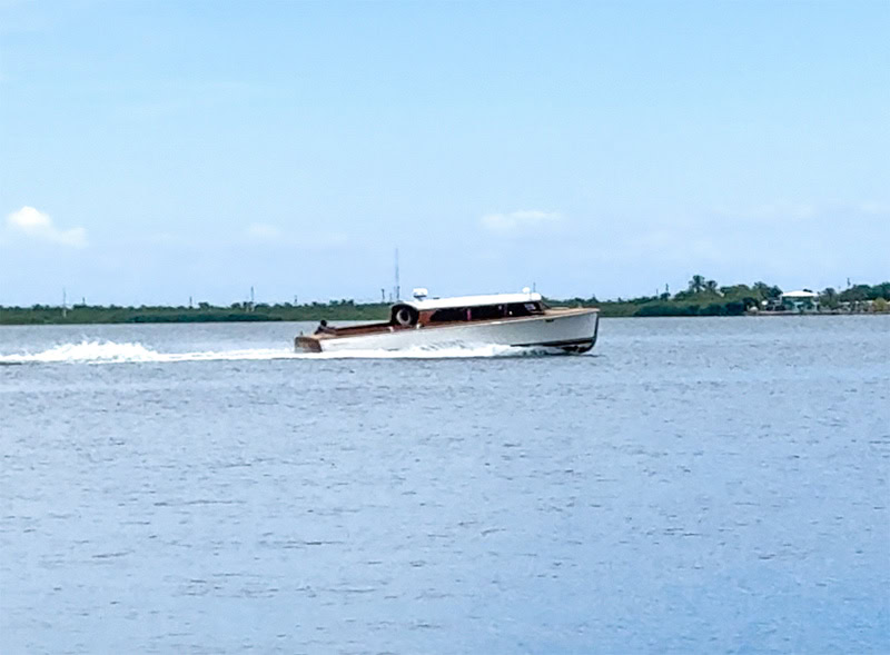 a yacht speeding through the water