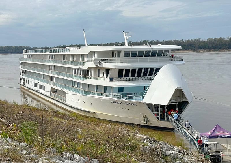 people boarding a ship for a cruise on the Mississippi